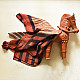 shop Hand Block Printed - Ajrakh Silk Scarf Brown & Red Strips
