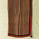 shop Hand Block Printed - Ajrakh Silk Scarf Brown & Red Strips