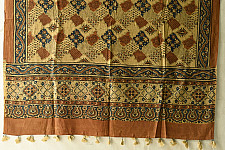 Sakhi . सखी ⁂ Ajrakh Block Printed Pure Cotton Dupatta - 21