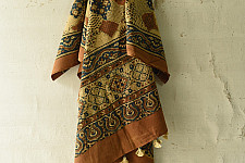 Sakhi . सखी ⁂ Ajrakh Block Printed Pure Cotton Dupatta - 21