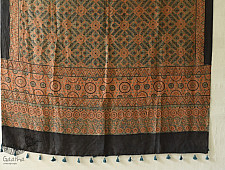 Ajrakh Mulberry Silk Dupatta - G