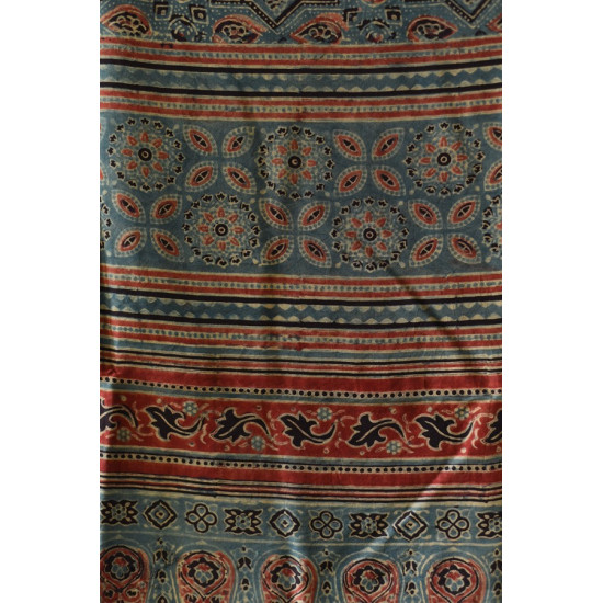 buy Ajrakh Block Printed Mulberry Silk Dupatta