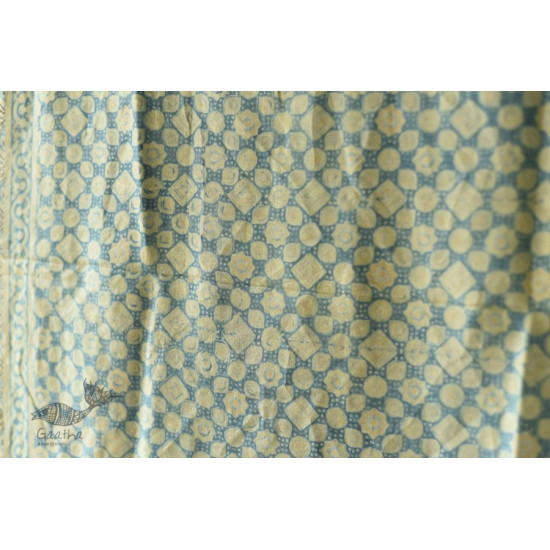 buy Ajrakh Mulberry Silk Dupatta ~ Natural Dyed