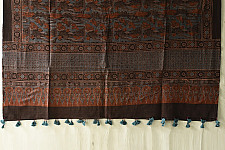 Sakhi . सखी ⁂ Ajrakh Block Printed Pure Cotton Dupatta - 22