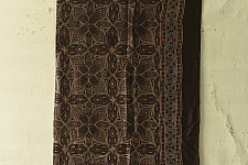 Neelanjana . नीलांजना ~ Square Ajrakh Silk Scarf - Black