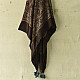 shop Hand Block Printed - Ajrakh Silk Black Scarf
