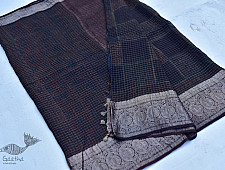 Nandini . नंदिनी ⚘ Organza Ajrakh Saree With Zari Border ⚘ 2