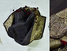 Nandini . नंदिनी ⚘ Organza Ajrakh Saree With Zari Border ⚘ 3