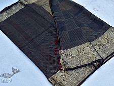 Nandini . नंदिनी ⚘ Organza Ajrakh Saree With Zari Border ⚘ 3