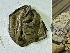 Nandini . नंदिनी ⚘ Organza Ajrakh Saree With Zari Border ⚘ 4