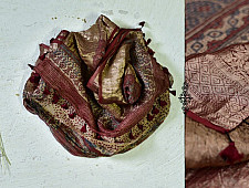 Nandini . नंदिनी ⚘ Organza Ajrakh Saree With Zari Border ⚘ 8