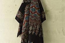 Sakhi . सखी ⁂ Ajrakh Block Printed Pure Cotton Dupatta - 23