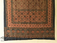 Sakhi . सखी ~ Both Side Block Printed Ajrakh Cotton Dupatta - K