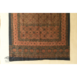 Sakhi . सखी ~ Both Side Block Printed Ajrakh Cotton Dupatta - K