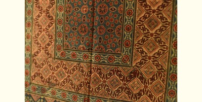 Sakhi . सखी ~ Both Side Block Printed Ajrakh Pure Cotton Dupatta - N