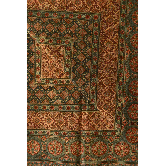 shop Both Side Block Printed Ajrakh pure Cotton Dupatta