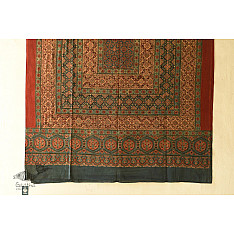 Sakhi . सखी ~ Both Side Block Printed Ajrakh Pure Cotton Dupatta - N