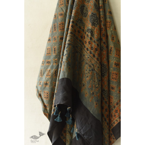 buy Ajrakh Mulberry Silk Dupatta