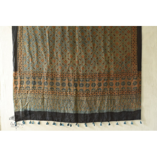 buy Ajrakh Mulberry Silk Dupatta