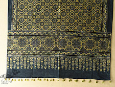 Sakhi . सखी ~ Ajrakh Block Printed Pure Cotton Dupatta - D