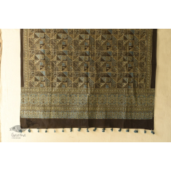 Sakhi . सखी ~ Ajrakh Block Printed Pure Cotton Dupatta - E