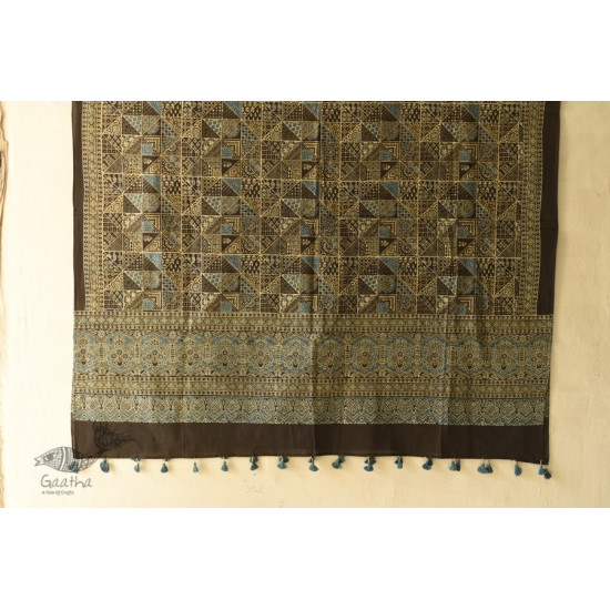 shop Ajrakh Block Printed Pure Cotton Dupatta