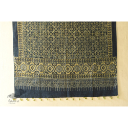 Sakhi . सखी ~ Ajrakh Block Printed Pure Cotton Dupatta - H