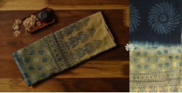 अमोहा ❋ Mul Cotton Ajrakh Stole in Blue Color