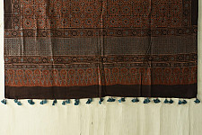 Sakhi . सखी ⁂ Ajrakh Block Printed Pure Cotton Dupatta - 24