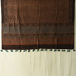 Sakhi . सखी ⁂ Ajrakh Block Printed Pure Cotton Dupatta - 24