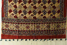 Sakhi . सखी ⁂ Ajrakh Block Printed Pure Cotton Dupatta - 26