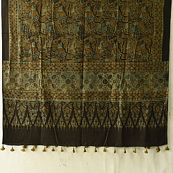 Sakhi . सखी ⁂ Ajrakh Block Printed Pure Cotton Dupatta - 28