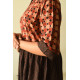 shop Designer Brown Doted Cotton Dress