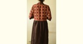shop Designer Brown Doted Cotton Dress