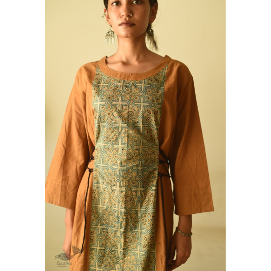 shop cotton dress ajrakh printed