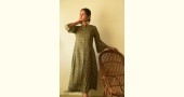 shop Ajrakh hand Block Printed Cotton green Dress