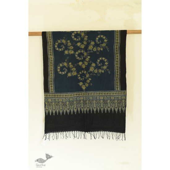 shop ajrakh printed linen stole