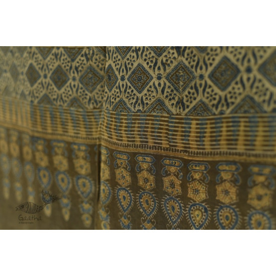 shop Ajrakh Block Print ~ Handloom Linen Stole