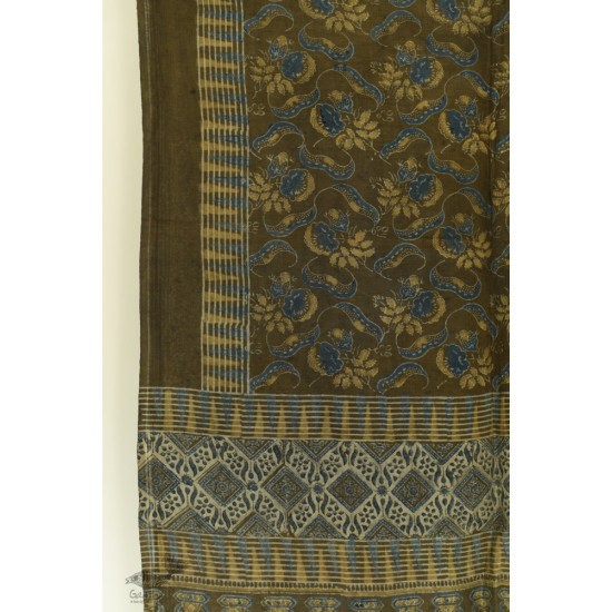 shop Ajrakh Block Print ~ Handloom Linen Stole