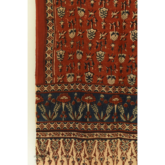 shop Handloom Linen - Ajrakh Printed Stole