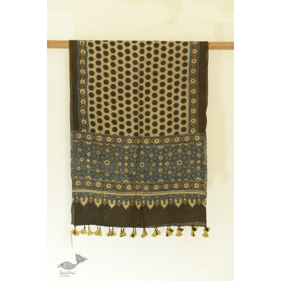 shop Ajrakh Block Print ~ Handloom Linen Stole