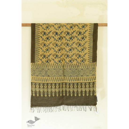 shop ajrakh printed linen stole