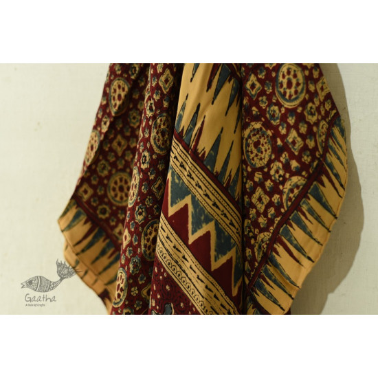 buy Ajrakh Printed Crape Dupatta