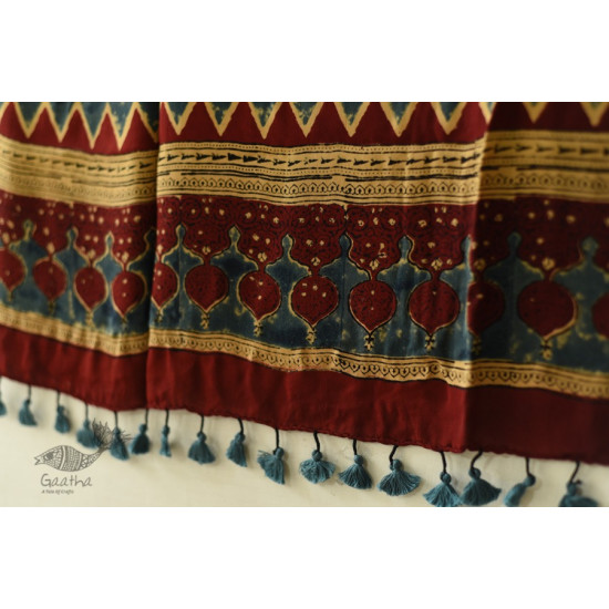 buy Ajrakh Printed Crape Dupatta