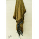 buy Ajrakh Natual Dyed Crape Dupatta - Green & Brown