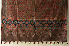 Sakhi . सखी ⁂ Ajrakh Block Printed Pure Cotton Dupatta - 32