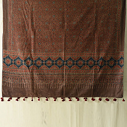 Sakhi . सखी ⁂ Ajrakh Block Printed Pure Cotton Dupatta - 32