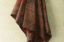 Sakhi . सखी ⁂ Ajrakh Block Printed Pure Cotton Dupatta - 33