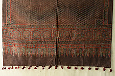 Sakhi . सखी ⁂ Ajrakh Block Printed Pure Cotton Dupatta - 34