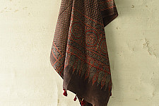 Sakhi . सखी ⁂ Ajrakh Block Printed Pure Cotton Dupatta - 34